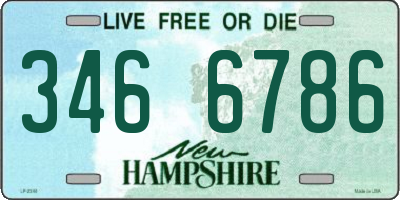 NH license plate 3466786