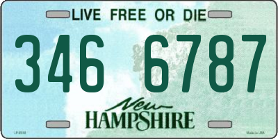 NH license plate 3466787