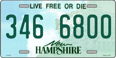 NH license plate 3466800