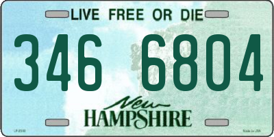 NH license plate 3466804