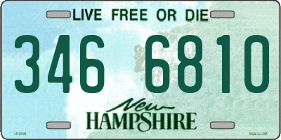 NH license plate 3466810
