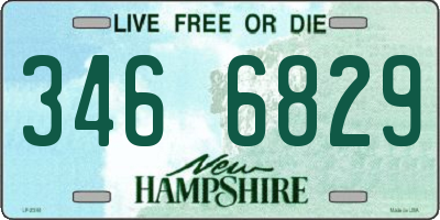 NH license plate 3466829
