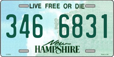 NH license plate 3466831
