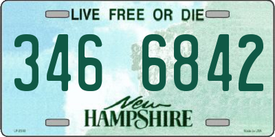 NH license plate 3466842