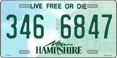 NH license plate 3466847