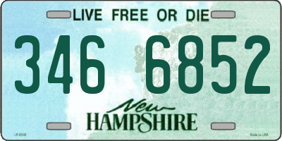 NH license plate 3466852