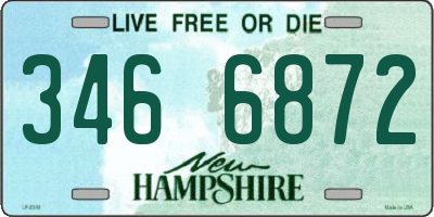 NH license plate 3466872