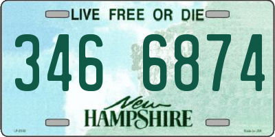 NH license plate 3466874