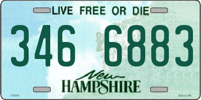 NH license plate 3466883
