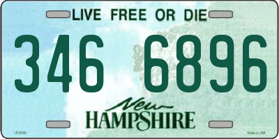 NH license plate 3466896