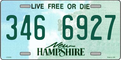 NH license plate 3466927