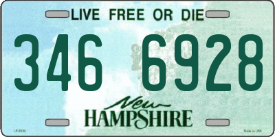 NH license plate 3466928