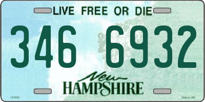 NH license plate 3466932
