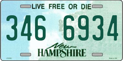 NH license plate 3466934