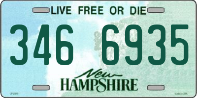 NH license plate 3466935