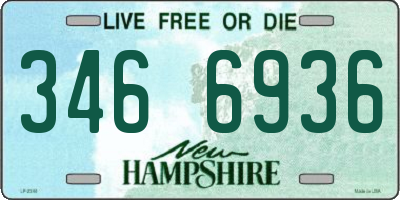 NH license plate 3466936
