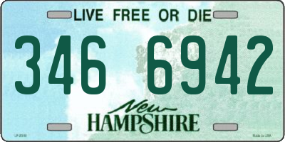 NH license plate 3466942