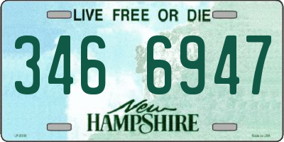 NH license plate 3466947