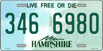 NH license plate 3466980