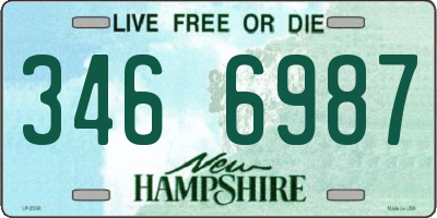 NH license plate 3466987