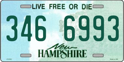 NH license plate 3466993