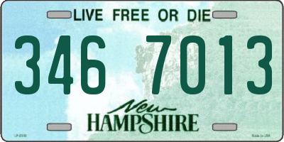 NH license plate 3467013