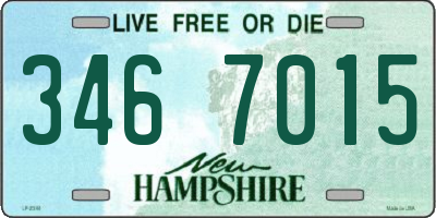 NH license plate 3467015