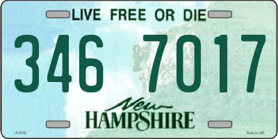 NH license plate 3467017