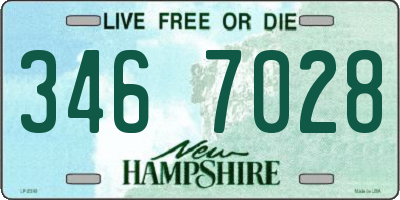NH license plate 3467028