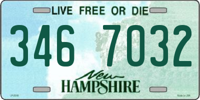 NH license plate 3467032