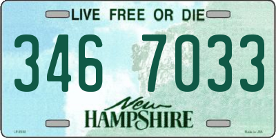 NH license plate 3467033