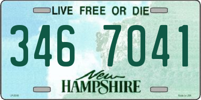NH license plate 3467041