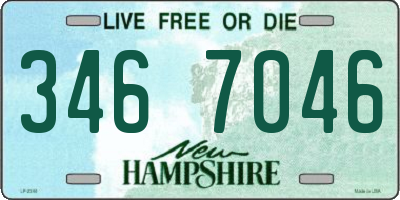 NH license plate 3467046