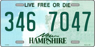 NH license plate 3467047