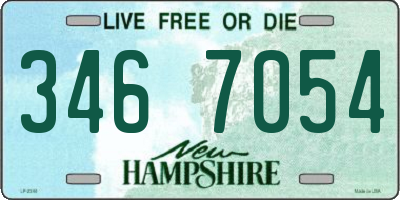 NH license plate 3467054