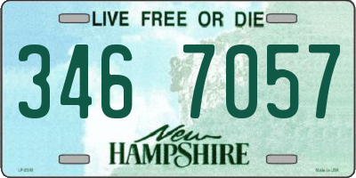 NH license plate 3467057