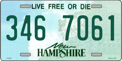 NH license plate 3467061
