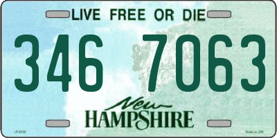 NH license plate 3467063