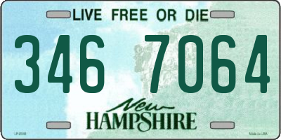 NH license plate 3467064