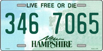 NH license plate 3467065