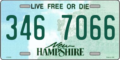 NH license plate 3467066