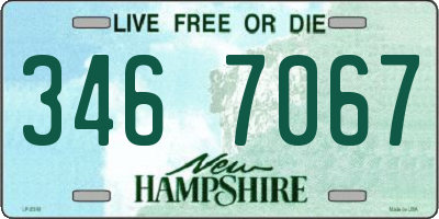 NH license plate 3467067