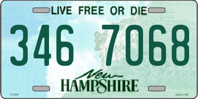 NH license plate 3467068