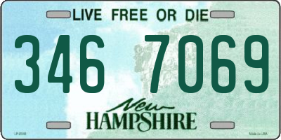 NH license plate 3467069