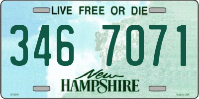 NH license plate 3467071