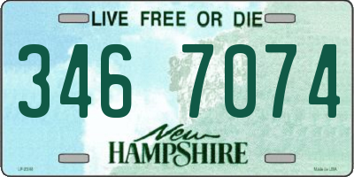 NH license plate 3467074