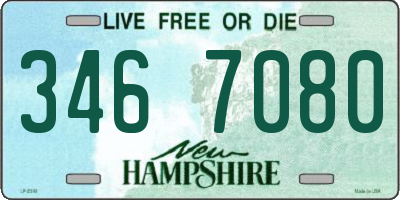 NH license plate 3467080