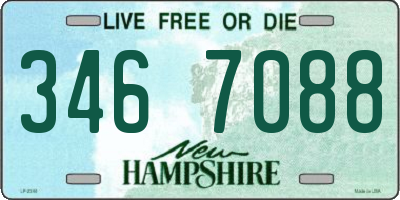 NH license plate 3467088