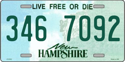 NH license plate 3467092