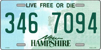 NH license plate 3467094
